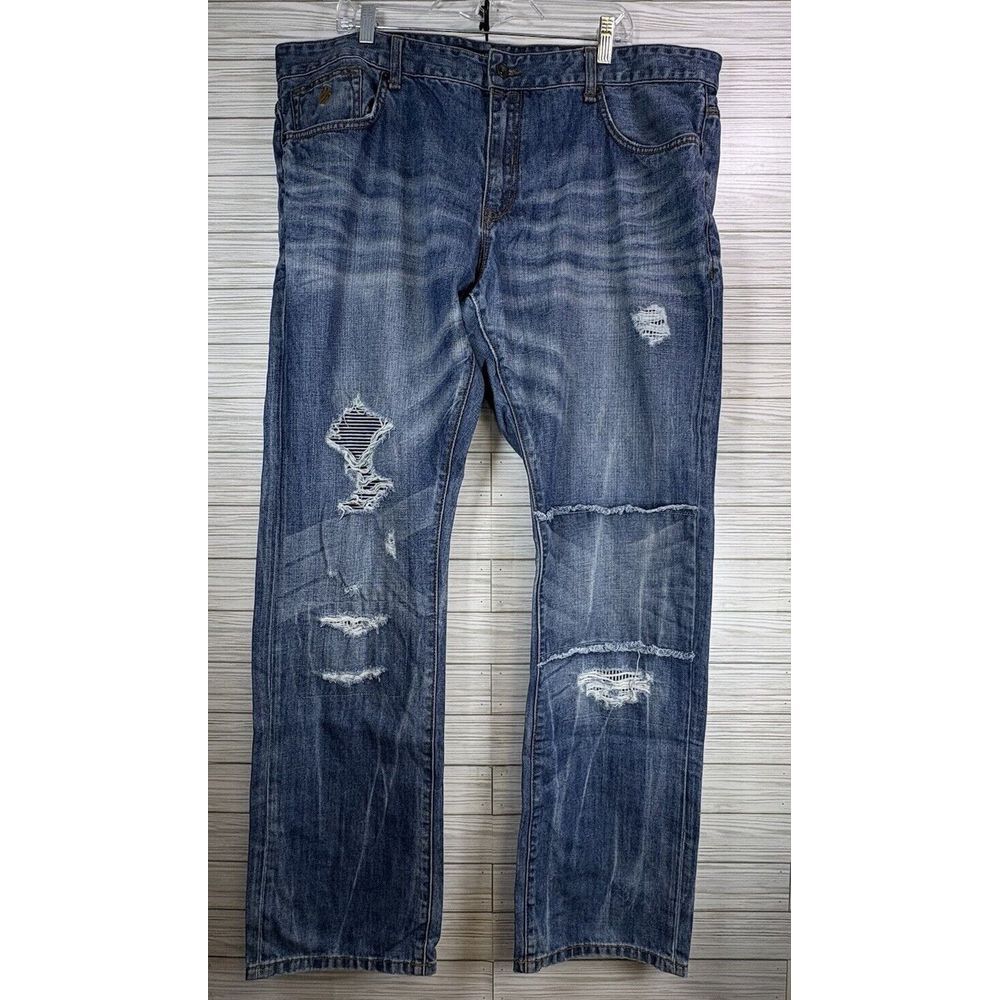 Vintage Rocawear Jeans Mens 40x34 Blue Denim Hip Hop Distressed CLASSIC‎ FIT Y2K